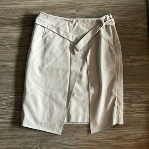 Geometric Cut Gray Pencil Skirt - Size 2